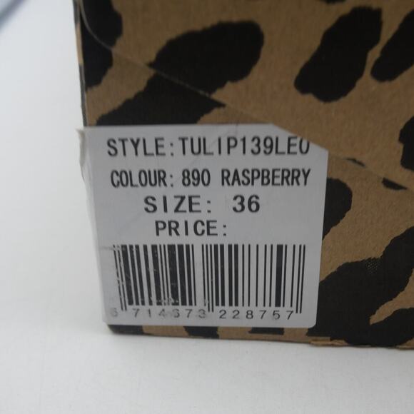 NEW Isle Jacobsen Hornbaek Women's 6 Tulip 139 Leopard Raspberry Pink Shoes - Picture 10 of 11